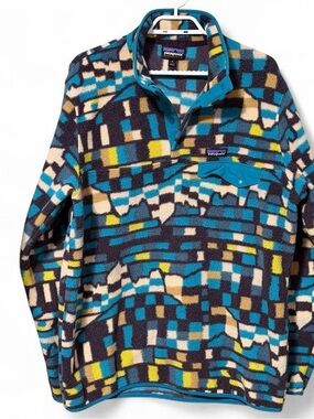 Patagonia multicoloured fitzroy synchilla fleece pullover men’s xl
